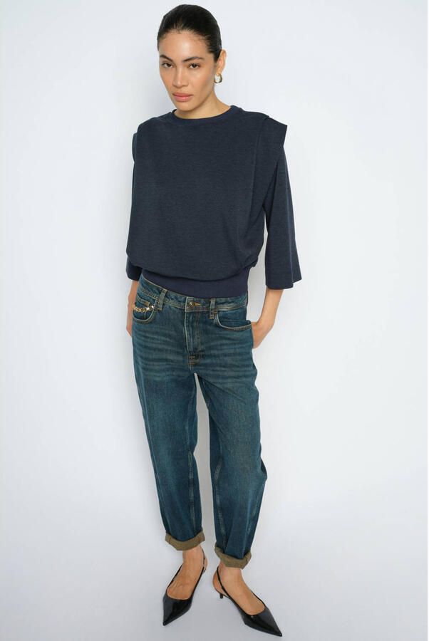 Mos Mosh boyfriend jeans dark blue denim - Foto 2