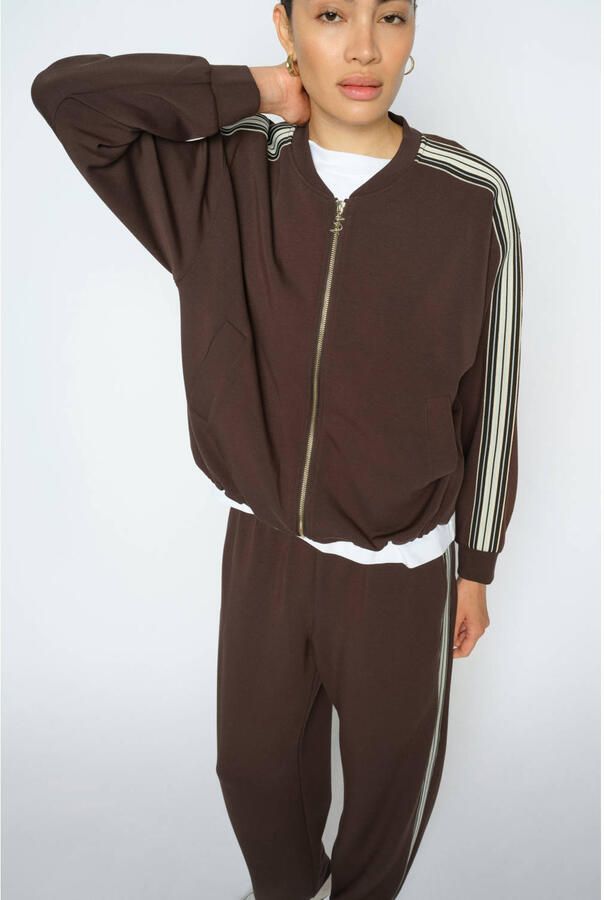 MOS MOSH Dames Jassen Mmardie Ls Zip Sweatcardigan Bruin - Foto 5