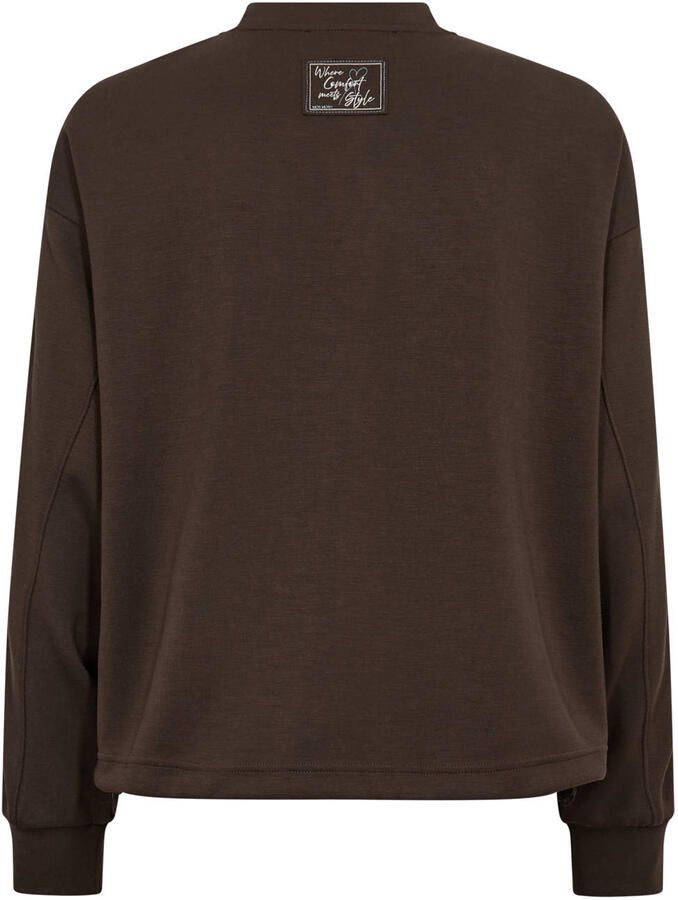 MOS MOSH Dames Jassen Mmardie Ls Zip Sweatcardigan Bruin - Foto 6