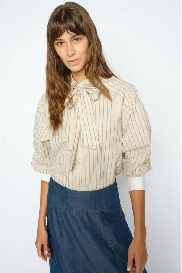 MOS MOSH Dames Blouses Mmkeeva Lilou Shirt Creme - Foto 5