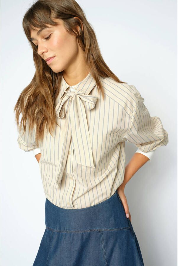 MOS MOSH Dames Blouses Mmkeeva Lilou Shirt Creme - Foto 6