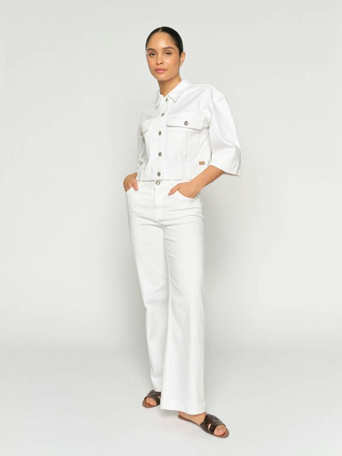 Mos Mosh high waist flared jeans ecru - Foto 2