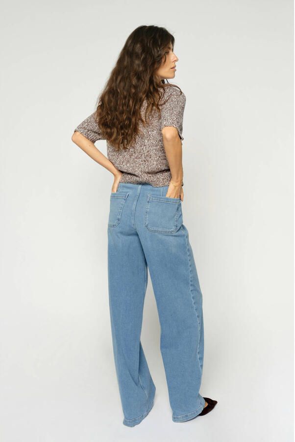 Mos Mosh high waist wide leg jeans medium blue denim - Foto 2