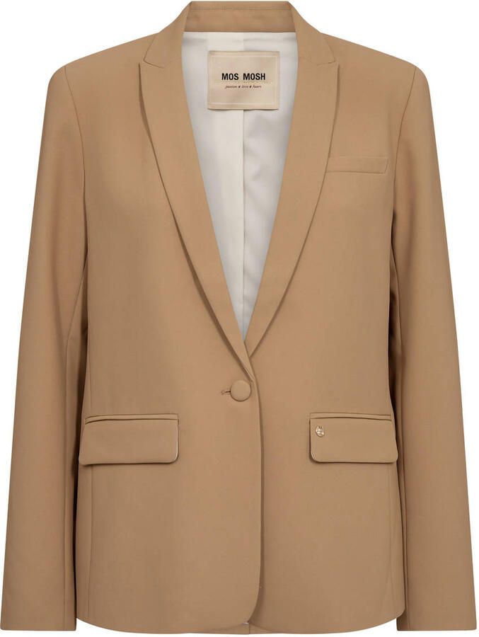 MOS MOSH Vrouwelijke Blazer met V-Hals en Klepzakken Brown Dames - Foto 5