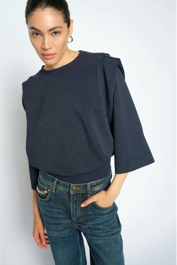 MOS MOSH Dames Truien & Vesten Mmmae O-3 4 Sleeve Sweatshirt Donkerblauw - Foto 5