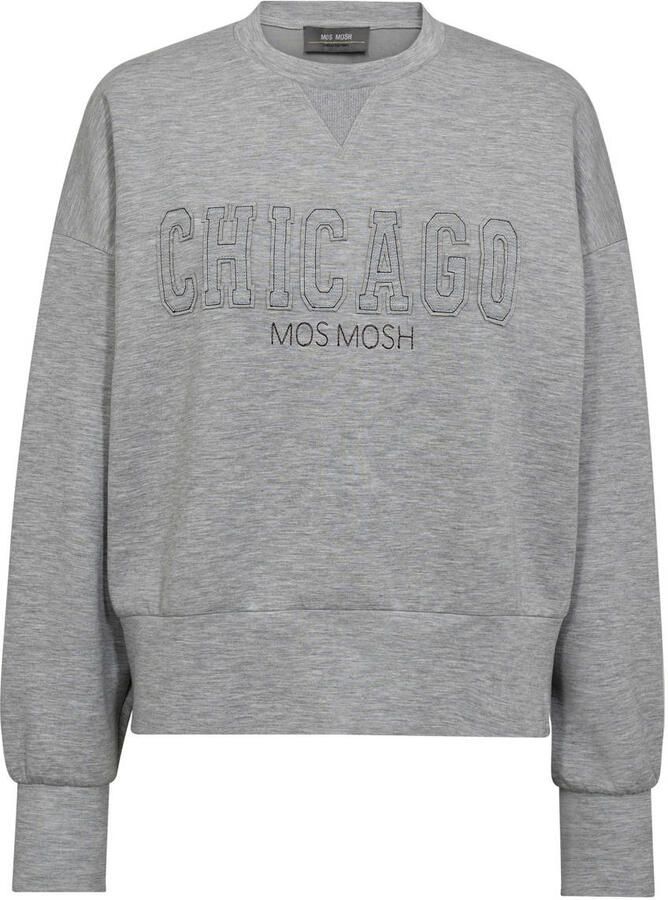 MOS MOSH Dames Truien & Vesten Mmrenzi O-ls Sweatshirt Lichtgrijs - Foto 5