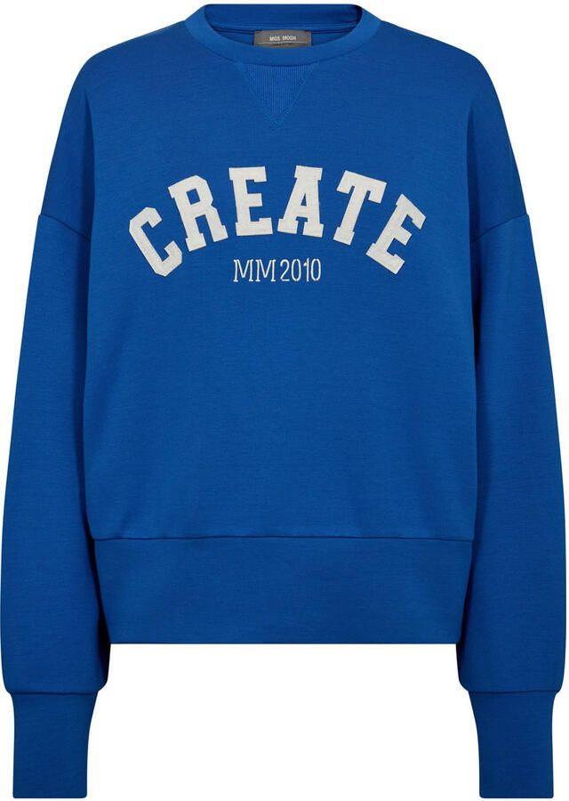 MOS MOSH Oversized sweatshirt met labelprint model 'CELLI'