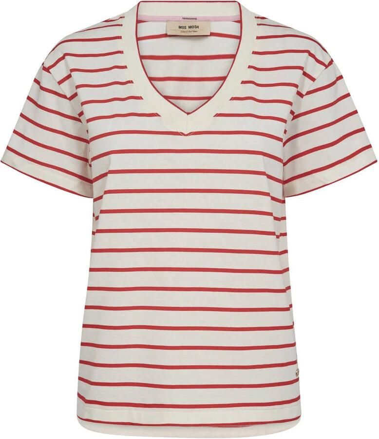 MOS MOSH T-shirt met V-hals model 'NANI'