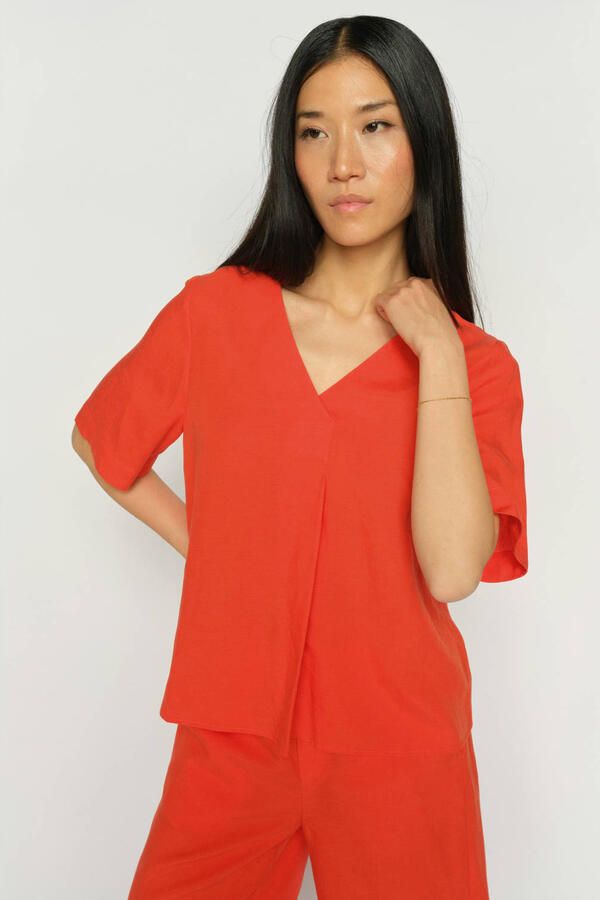 MOS MOSH Dames Blouses Mmraina Alexis Blouse Oranje - Foto 5