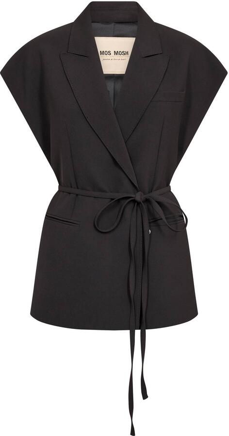 Mos Mosh travelstof gilet zwart