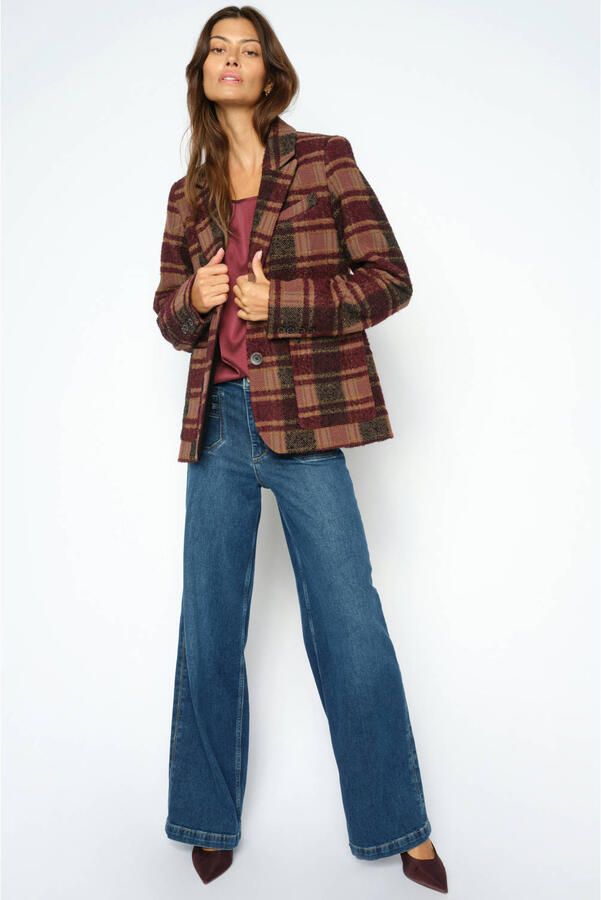Mos Mosh wide leg jeans donkerblauw