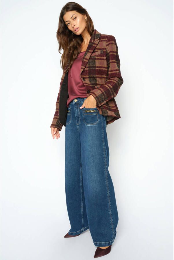 Mos Mosh wide leg jeans donkerblauw - Foto 2