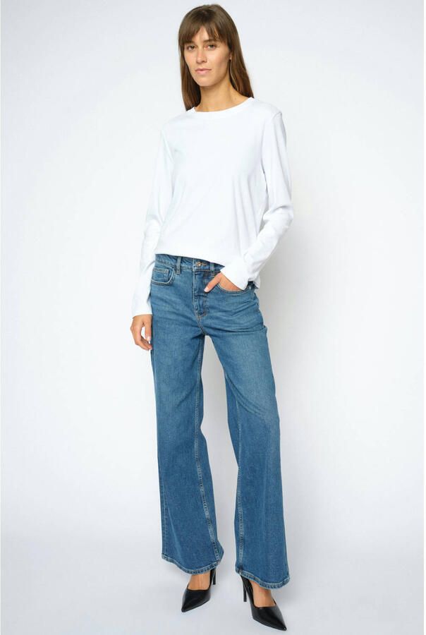 Mos Mosh wide leg jeans medium blue denim
