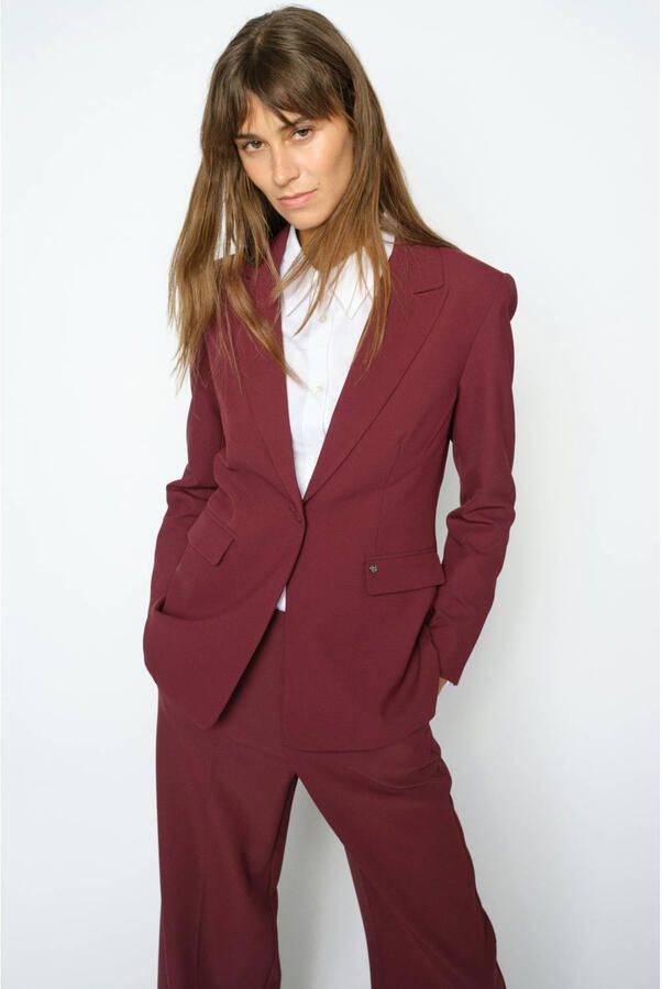MOS MOSH Dames Broeken Mmleya Miley Pant Bordeaux - Foto 4