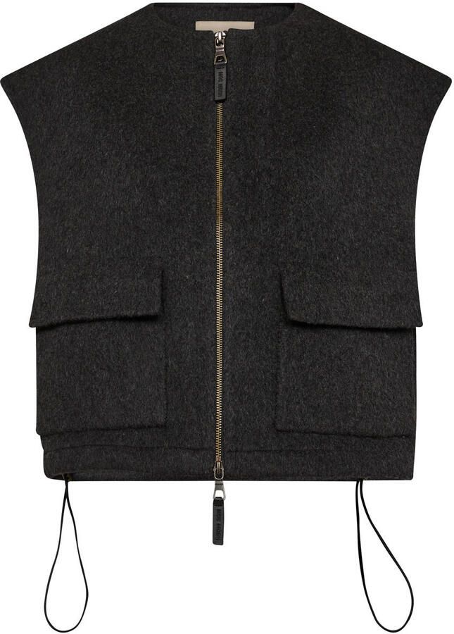 Mos Mosh wollen gilet donkerrood - Foto 1