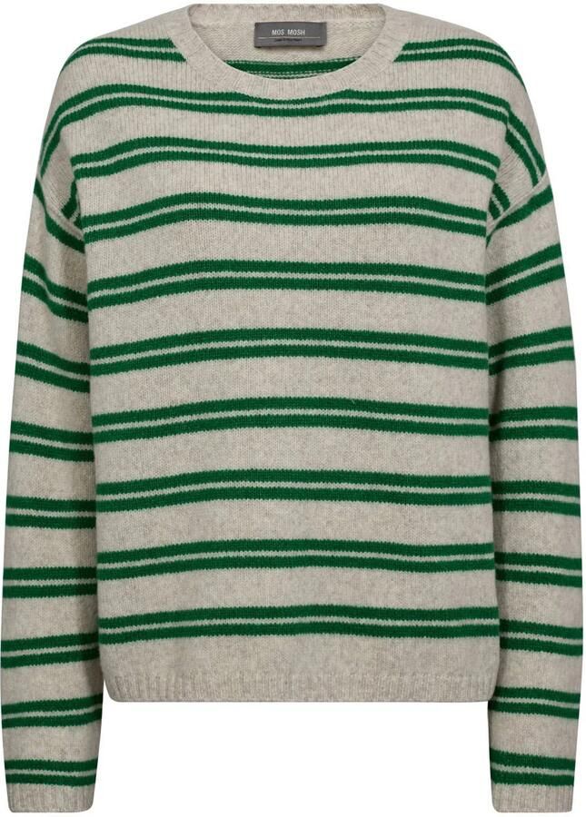 MOS MOSH Relaxed fit gebreide pullover met ronde hals model 'Khai'