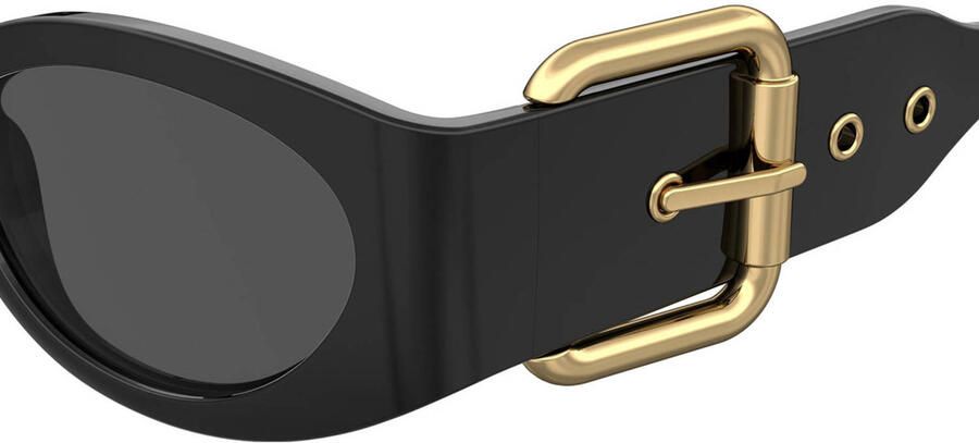Moschino Zwart Gouden Montuur met Grijze Lenzen Black Unisex - Foto 2