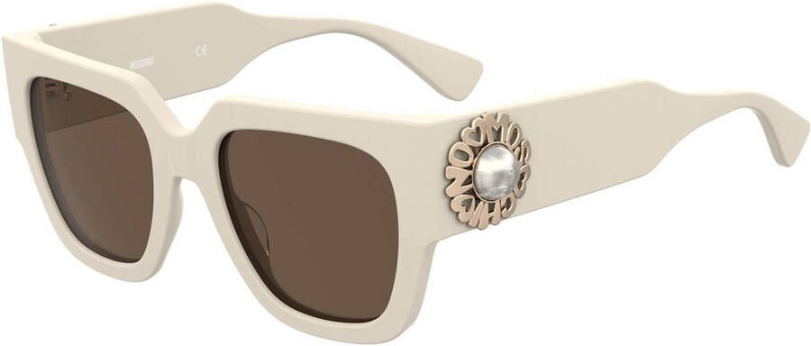Moschino Ivory Bruine Zonnebril Mos153 S Szj(70) White Unisex