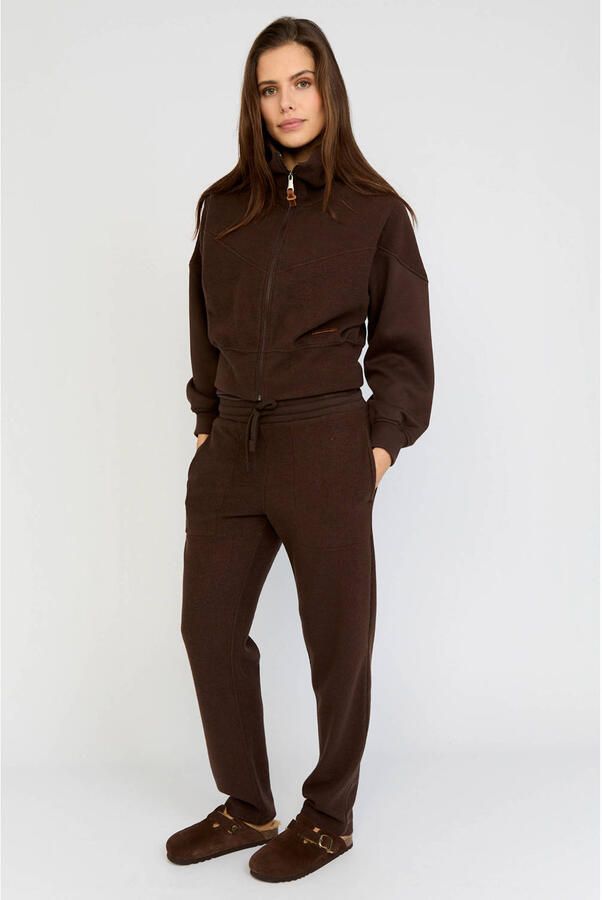 Moscow slim fit broek bruin