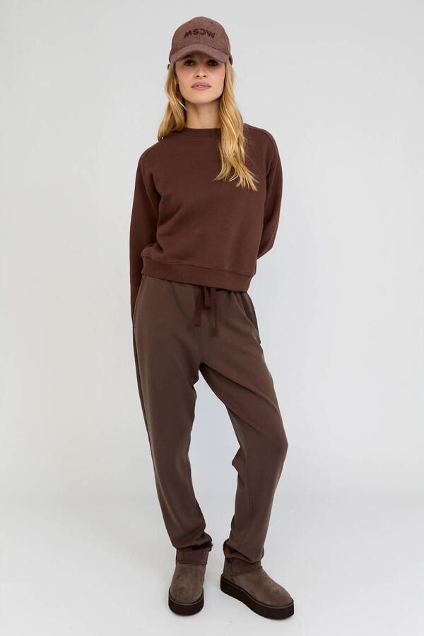 Moscow sweater met tekst donkerpaars
