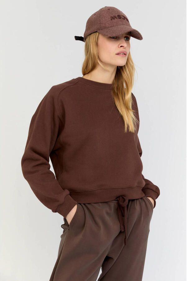 Moscow sweater met tekst donkerpaars - Foto 3