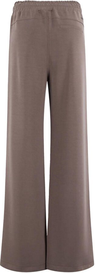 Moscow wide leg high waist casual broek taupe - Foto 6