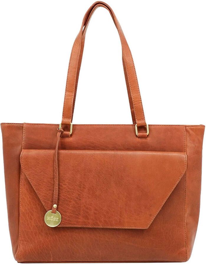 Mosz 15.6 inch laptoptas Denise cognac