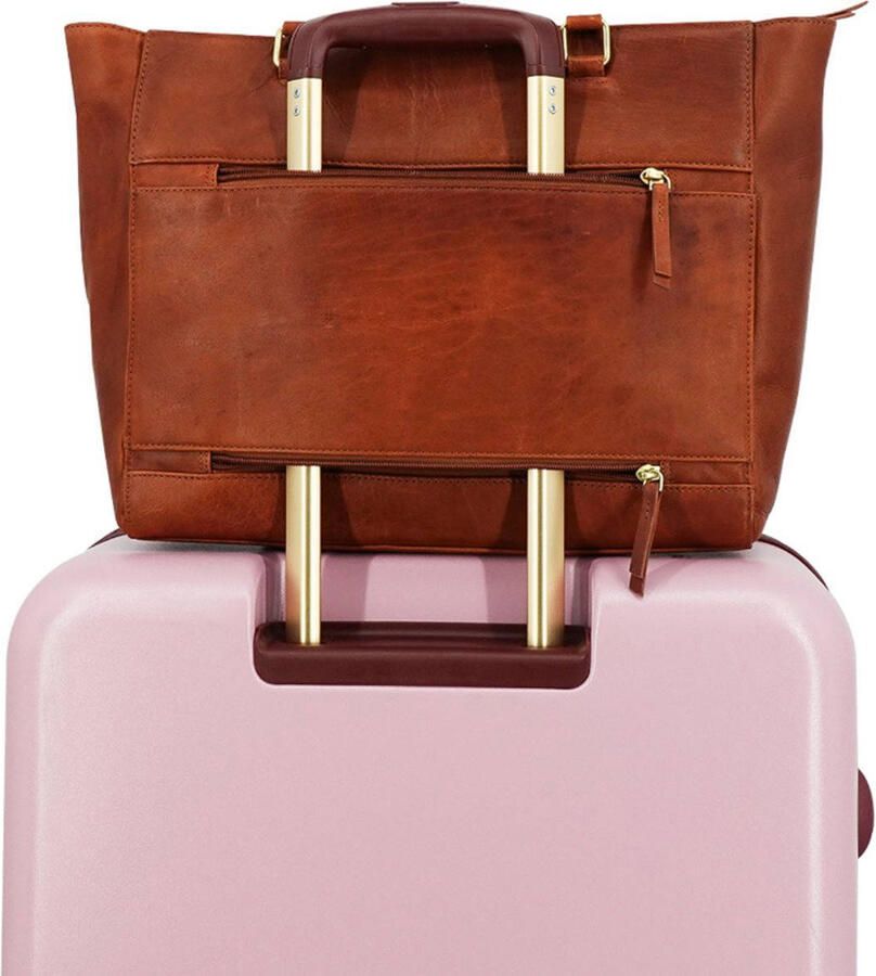 Mosz 15.6 inch laptoptas Denise cognac - Foto 2