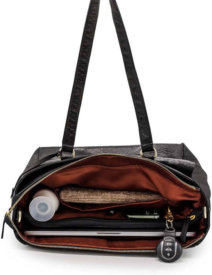 Mosz 15.6 inch laptoptas Denise Jungle zwart - Foto 2
