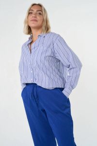 MS Mode gestreepte blouse lichtblauw