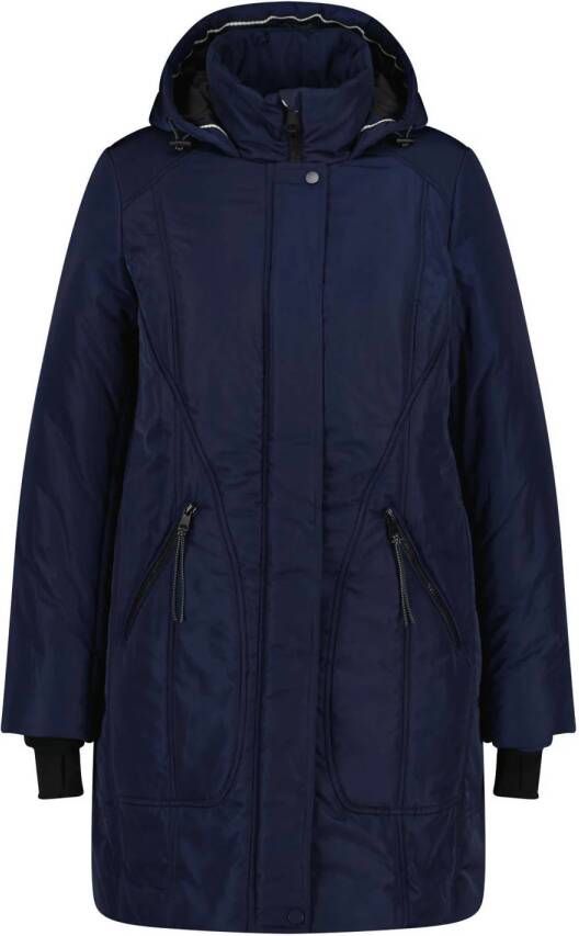 MS Mode gewatteerde jas donkerblauw