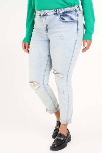 MS Mode cropped slim fit jeans light denim