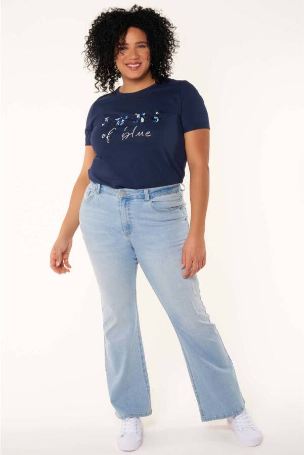 MS Mode flared jeans light blue denim