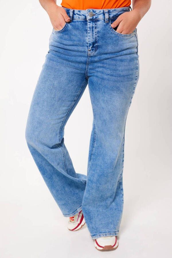 MS Mode high waist bootcut jeans blauw