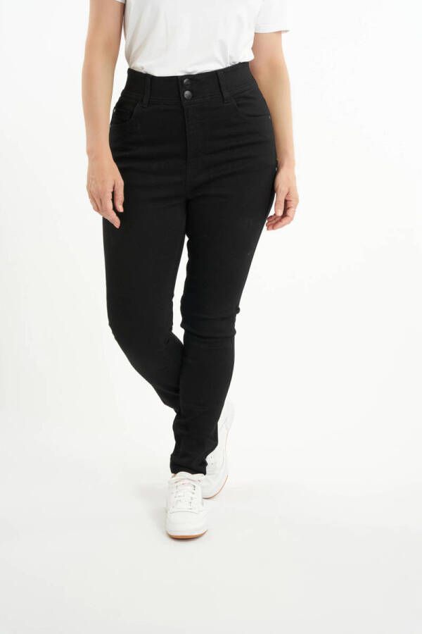 MS Mode shaping high waist skinny fit jeans SCULPTS zwart