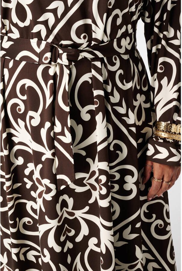 MS Mode A-lijn jurk met paisley print bruin - Foto 2