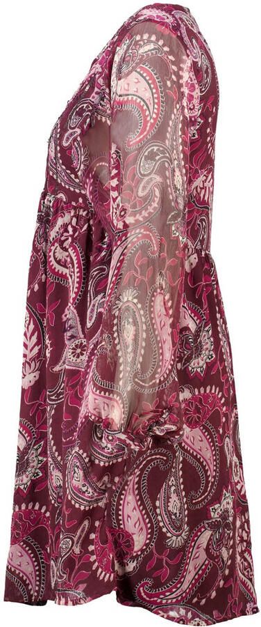 MS Mode A-lijn jurk met paisley print donkerrood - Foto 3