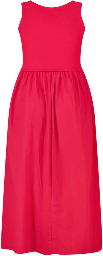 MS Mode a-lijn zomerjurk met plooien Plus Size rood - Foto 2