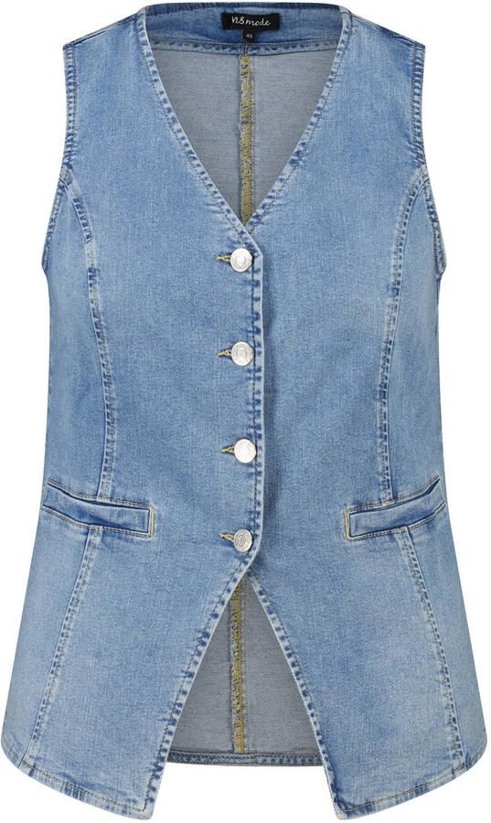 MS Mode aansluitend denim gilet Plus Size lichtblauw - Foto 3