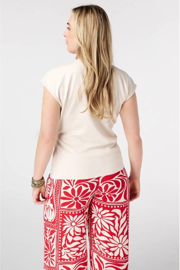 MS Mode aansluitend overslagtop met plooien Plus Size ecru - Foto 3