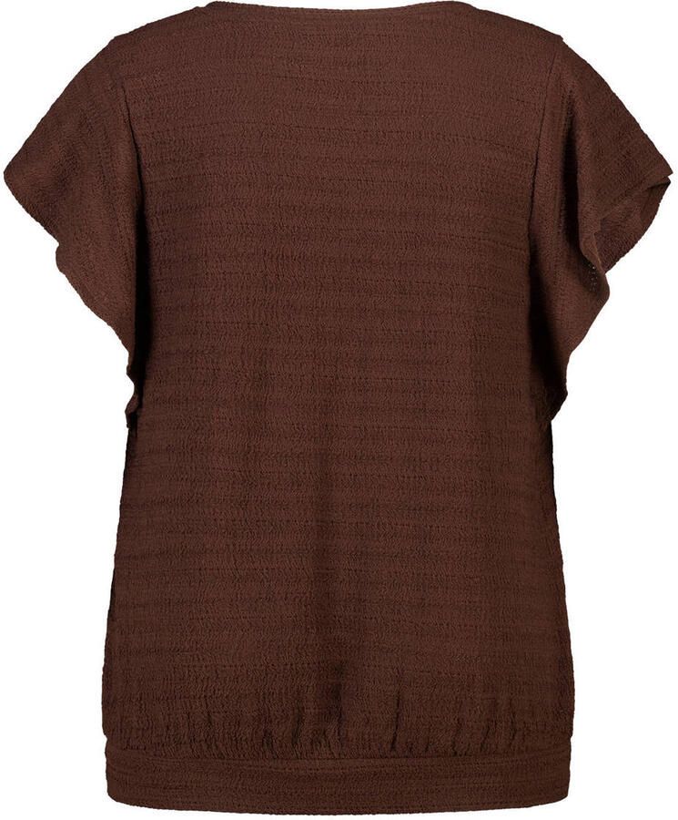 MS Mode aansluitend top met ruches Plus Size bruin - Foto 2