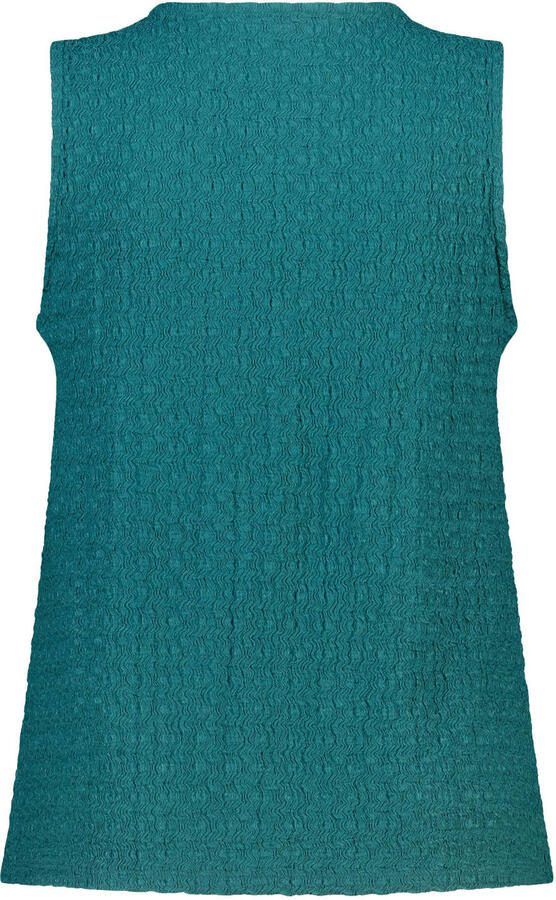 MS Mode aansluitend top met textuur Plus Size petrol - Foto 3