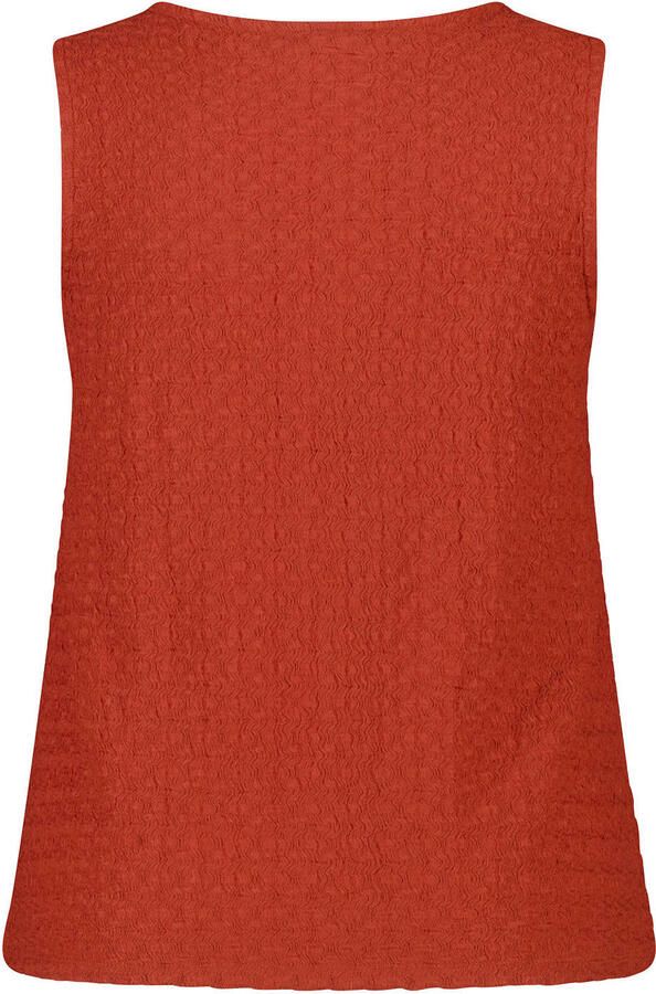 MS Mode aansluitend top met textuur Plus Size rood - Foto 3