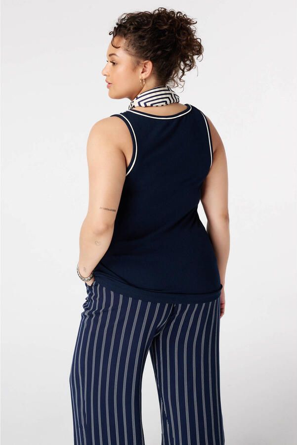 MS Mode aansluitend top Plus Size donkerblauw - Foto 2