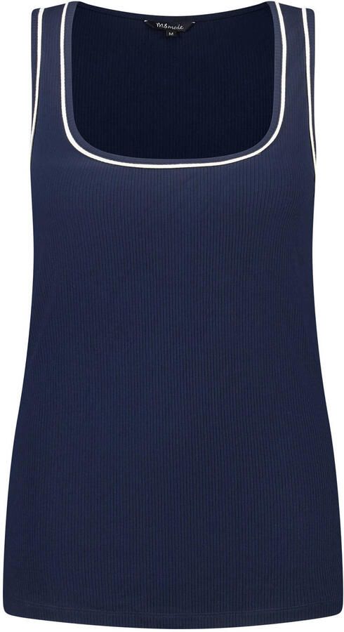 MS Mode aansluitend top Plus Size donkerblauw - Foto 3