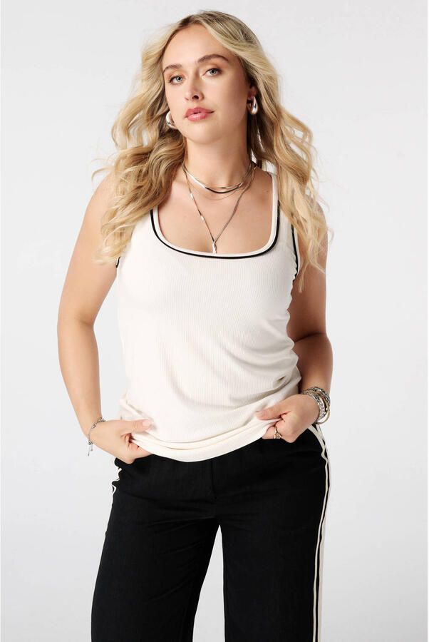 MS Mode aansluitend top Plus Size ecru
