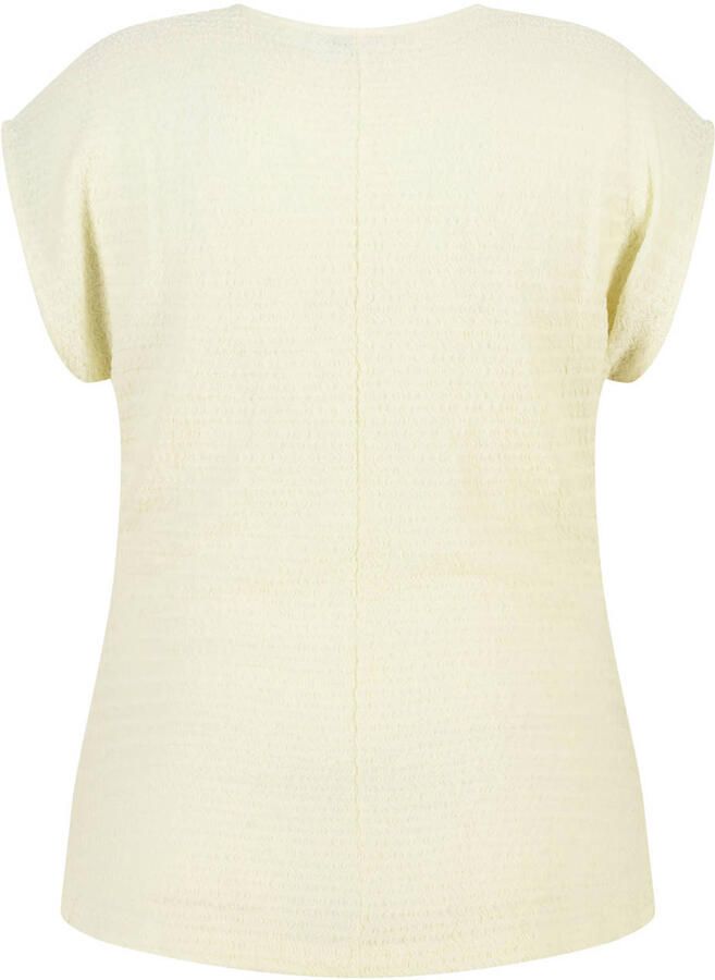 MS Mode aansluitend top Plus Size lichtgeel
