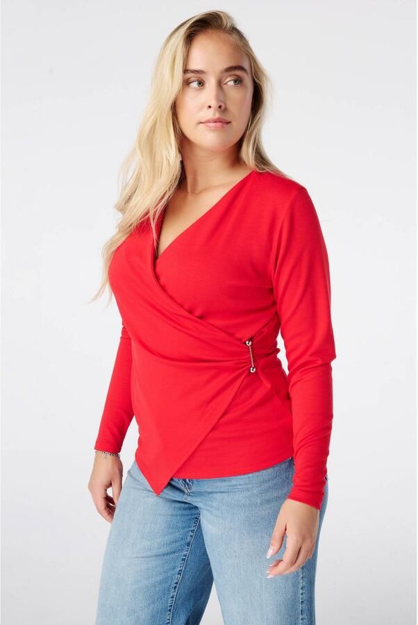 MS Mode asymmetrische top rood