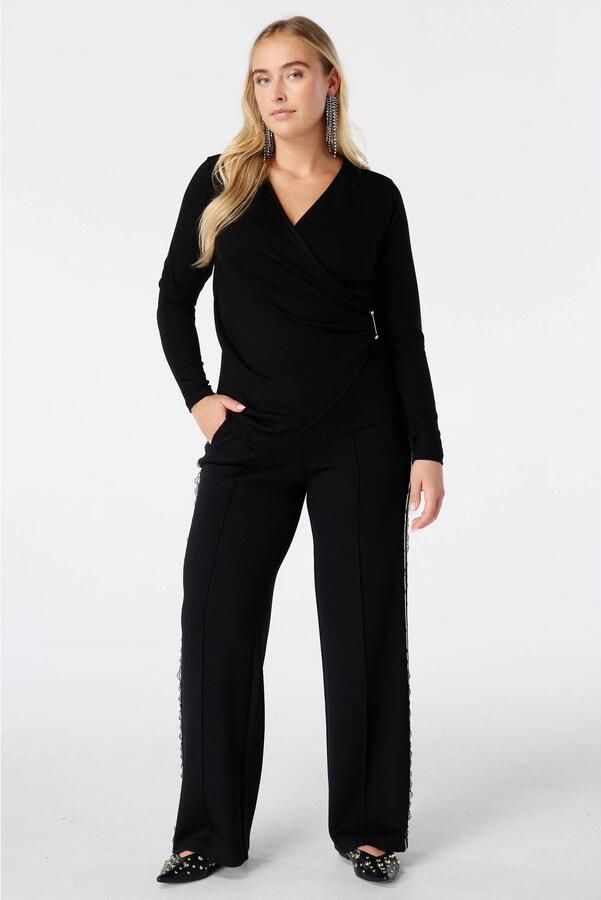 MS Mode asymmetrische top zwart - Foto 3