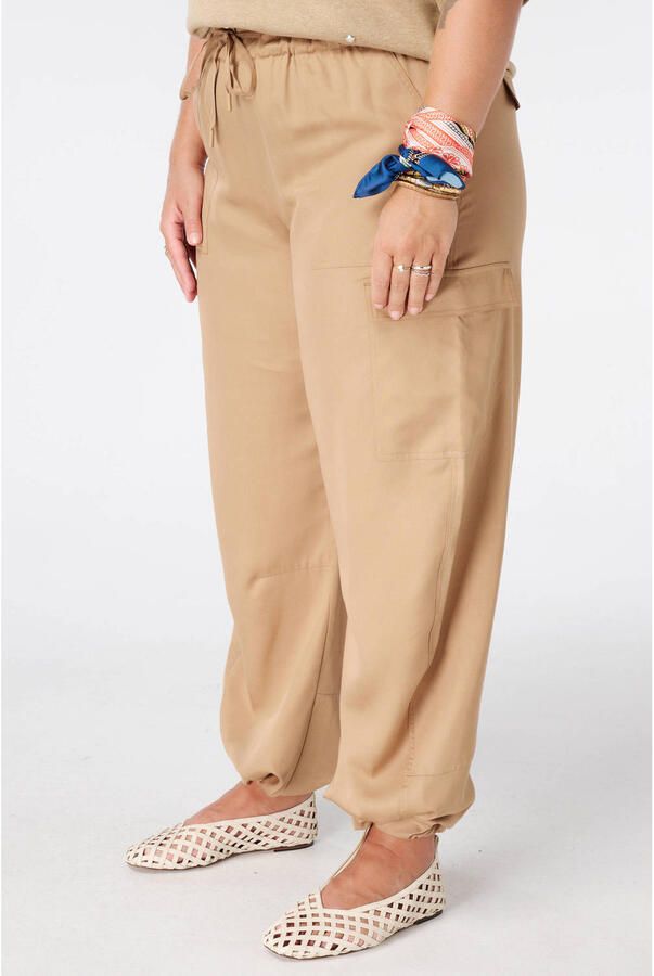 MS Mode ballon cargobroek Plus Size beige